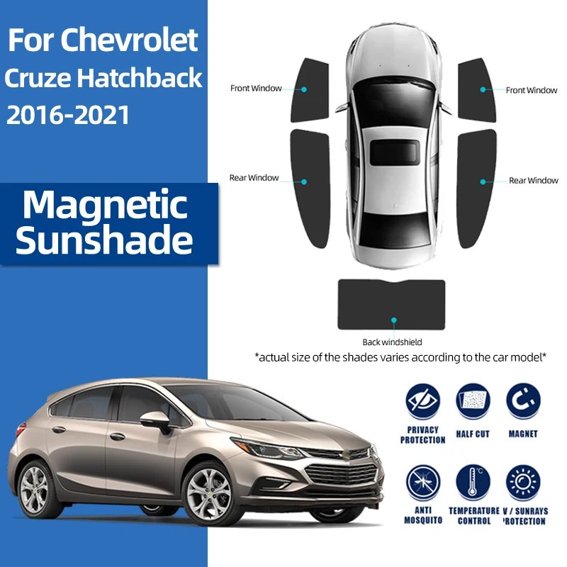 

For Chevrolet Cruze Hatchback 2016-2023 Car Sunshade Visor Front Windshield Frame Curtain Rear Side Baby Window Sun Shade Shield