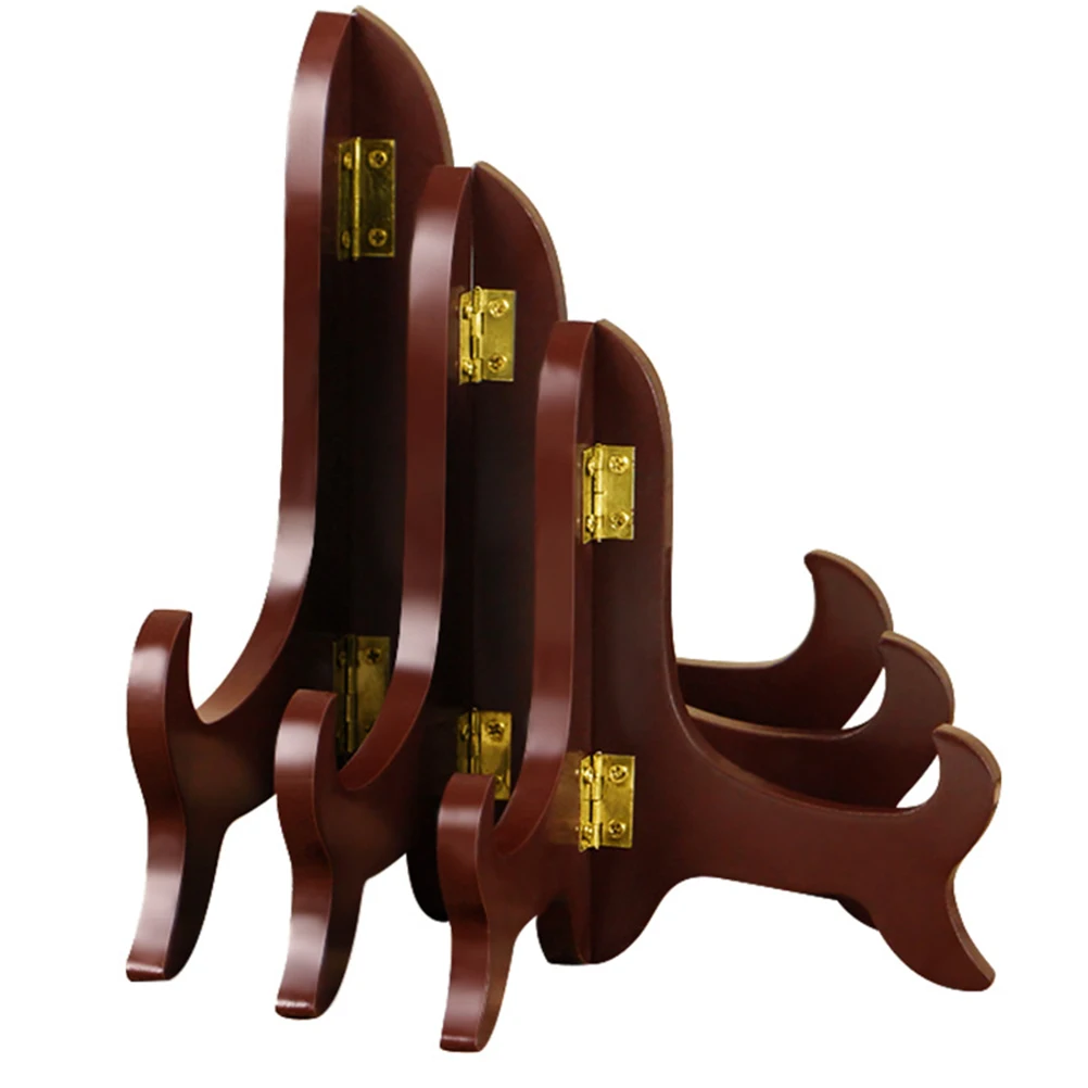 

4 Pcs Brackets Tea Cake Display Stand Dish Brick Holder Photo Frame Wooden Plate