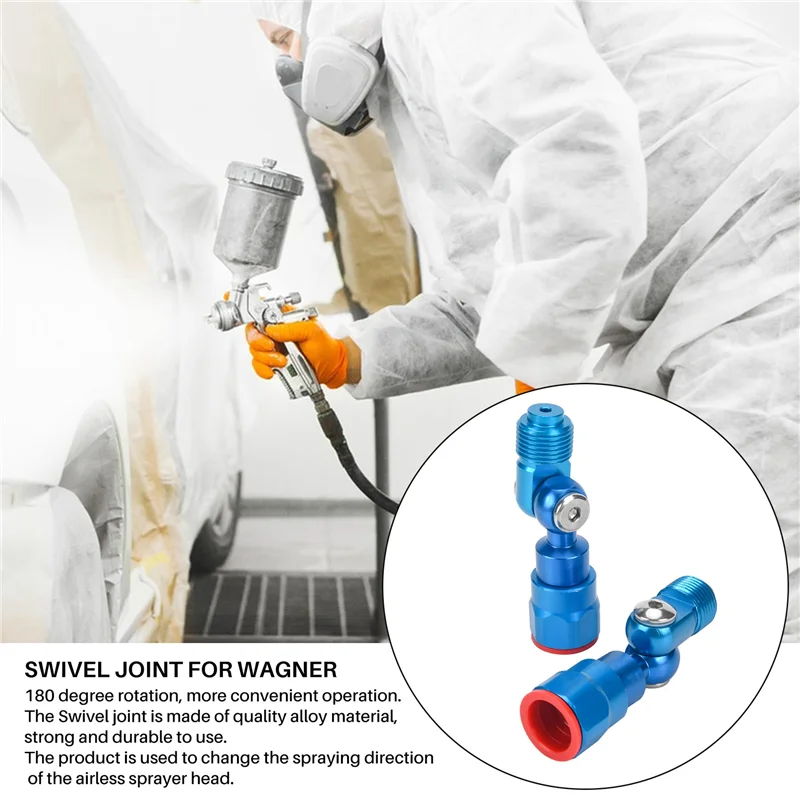AY03-7/8 นิ้ว F-7/8 นิ้ว M Airless Spray เครื่องหมุนอะแดปเตอร์ Silver Swivel Joint สําหรับ Wagner/Graco Paint Sprayer