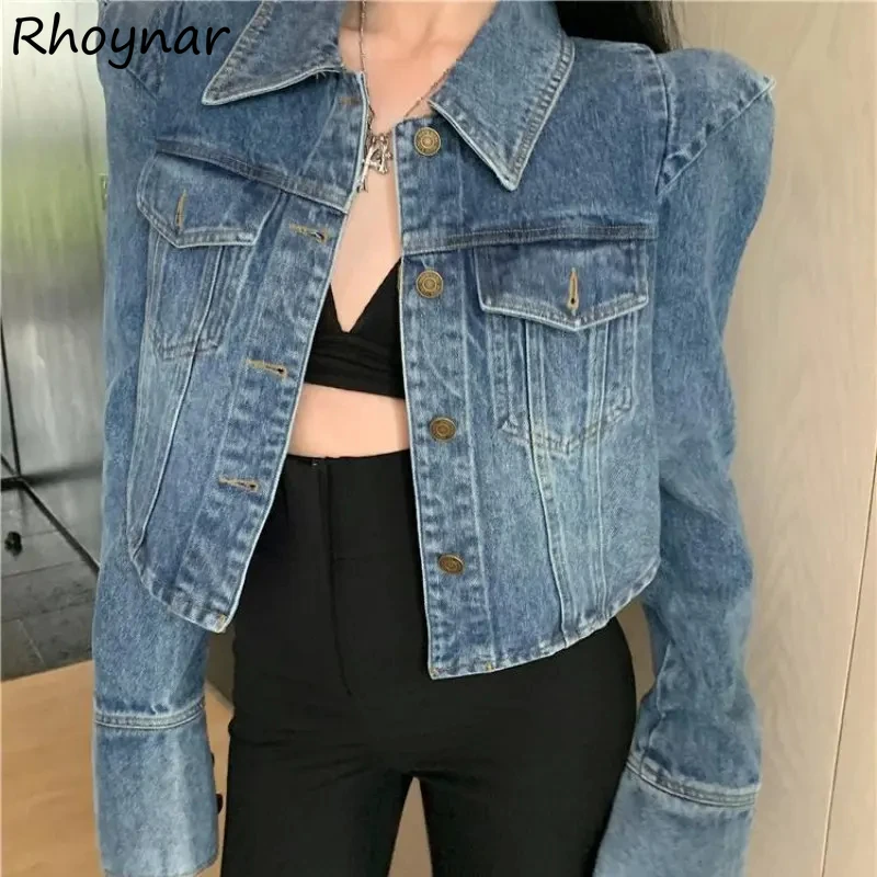 

Укороченные джинсовые куртки женские винтажные свободные корейские модные уличные костюмы шикарные повседневные универсальные женские темпераментные весенние верхняя одежда
