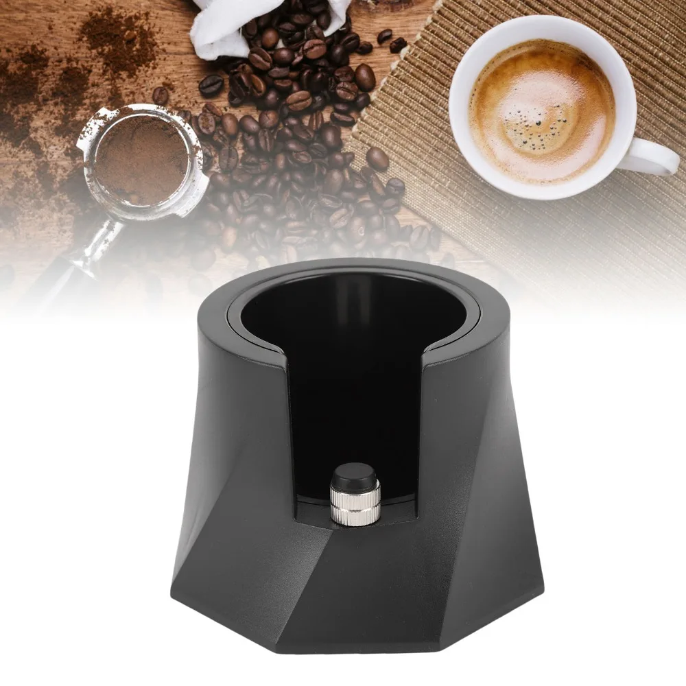 Height Adjustable Portafilter Rest Holder Spiral Texture Stable Platform Coffee Tamper Base ABS Material Anti Slip Design