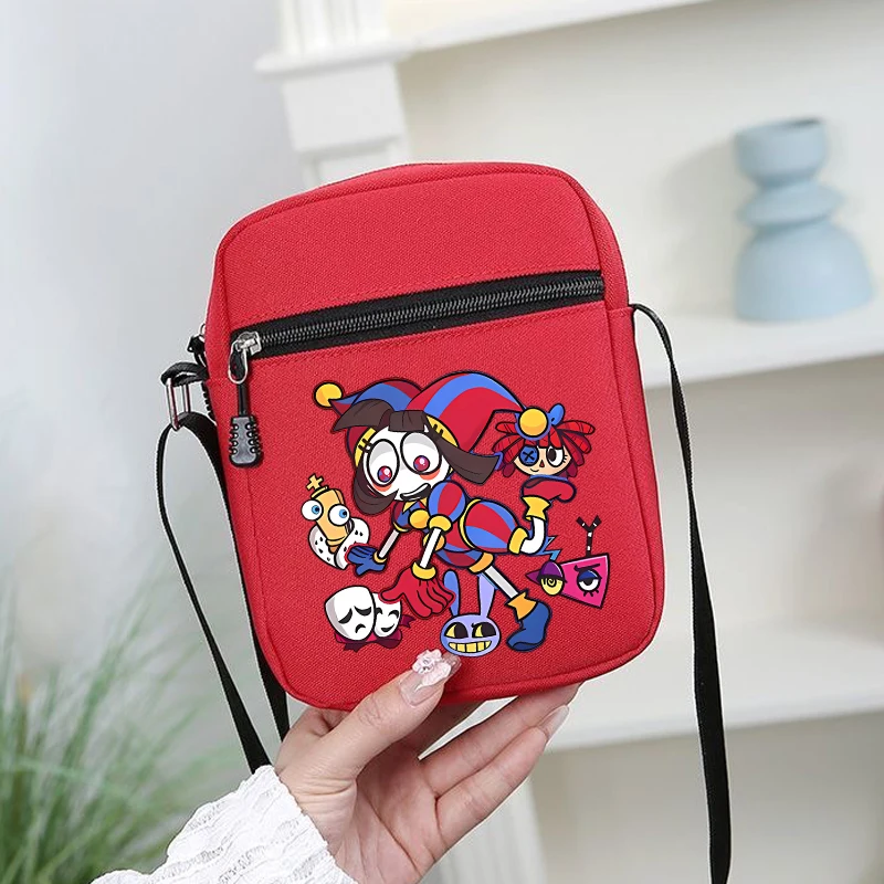 The Amazing Digital Circus Umhängetasche für Mädchen und Jungen, Outdoor-Sport, niedliche Umhängetaschen, Studenten-Reisetasche, Handytasche, Damen und Herren, Geschenk