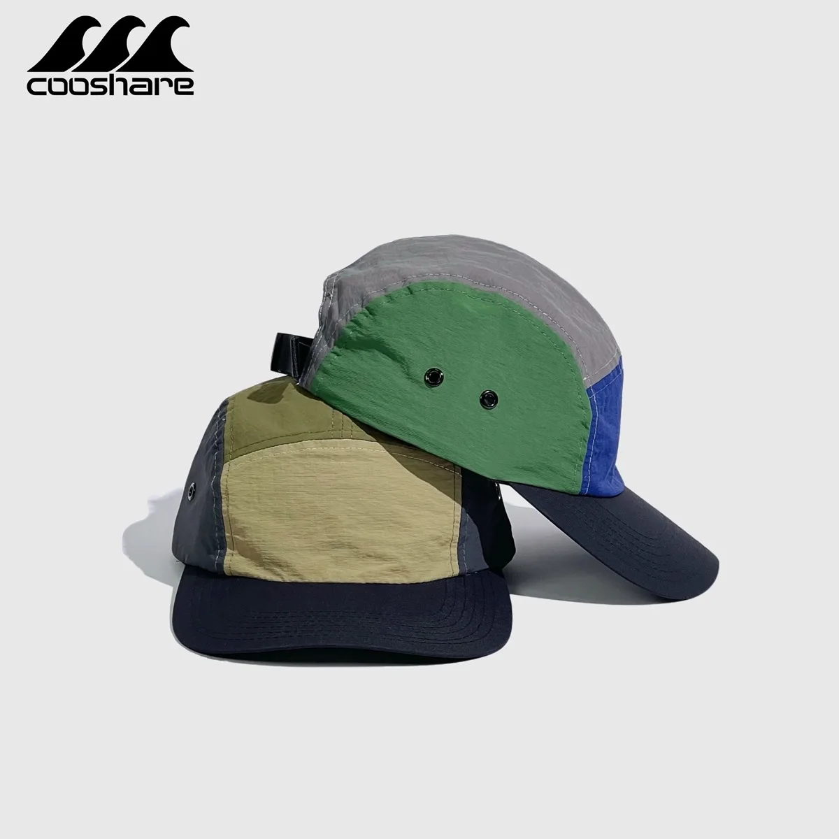 Hat Quick-dry Waterproof Camping Cap Summer sun-shading five-piece Duck Tongue Cap Colour Blocking Street Outdoor Baseball Caps