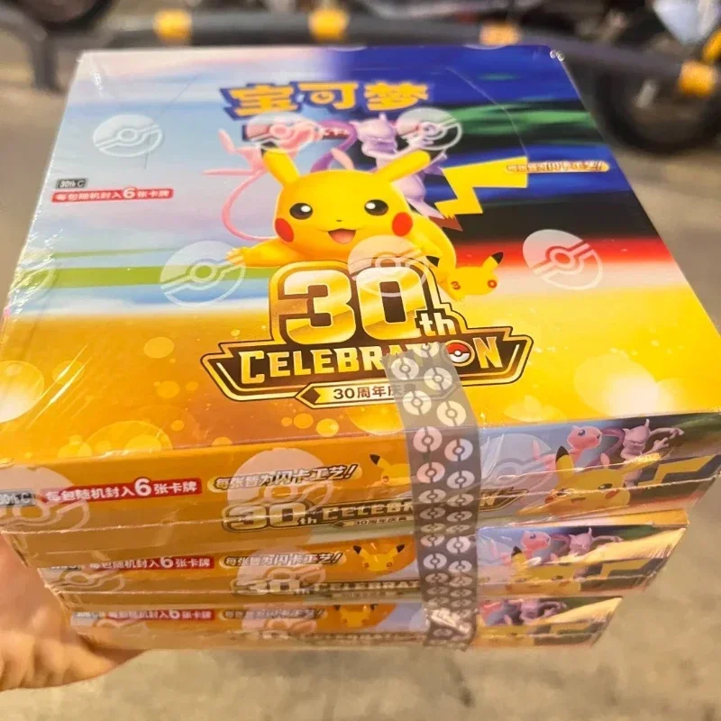 Pokemon 30th Anniversary Simplified Chinese Pikachu Figure Charizard Cards Booster Pack Collectible Gift Set for PTCG Fans
