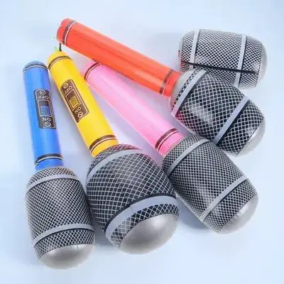 

5pcs Inflatable Pretend Play Inflatable Cosplay Microphone Karaoke Props Pretend Play Party Supplies Plastic Mic