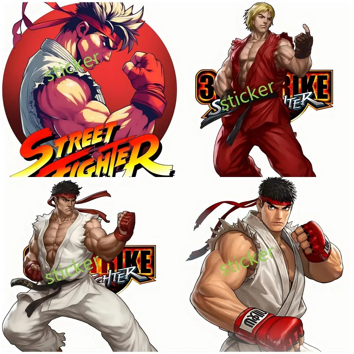 

Arcade Fighter Ryu Vinyl Decal Car Window Truck Sticker Window Bumper Mirror Rear, Dog Anime Car DecalsOutdoors- Choose Size