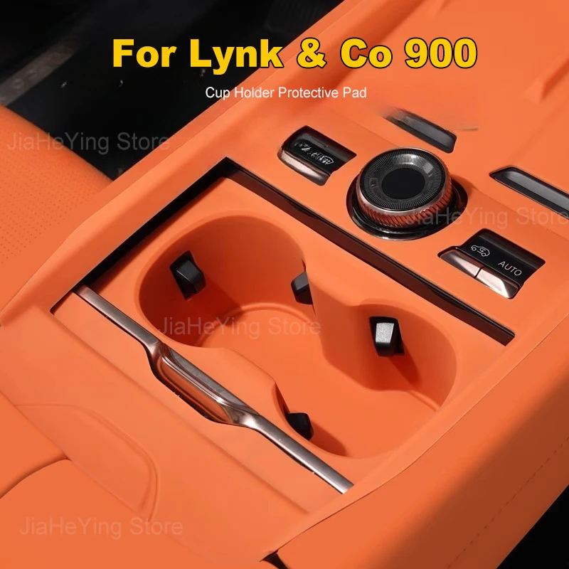 

for Lynk & Co 900 Silicone Water Cup Holder Protective Pad Central Control Waterproof Interior Storage Box Pad accessories