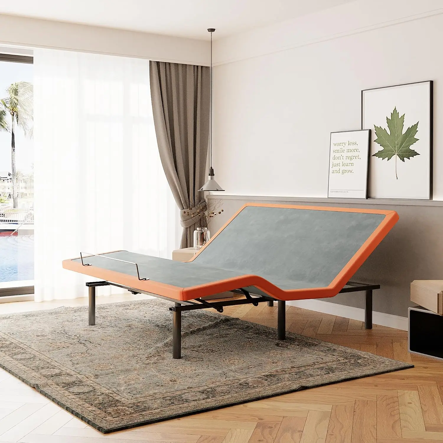 Easy to Install in 5 Minutes, Massage, Wireless Remote, Foot&Head Inclined, Zero Gravity, Dual USB Ports, Under Bed Light