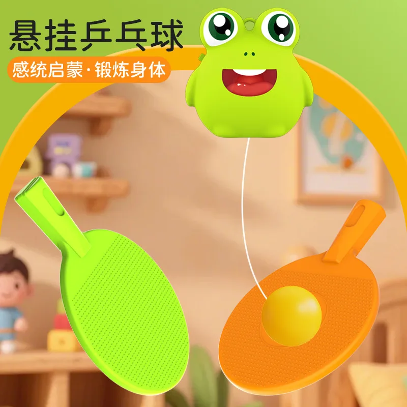 

Подвесной тренажер для настольного тенниса для детей, интерактивные упражнения для родителей и детей в помещении, подвесная ракетка, игрушка-головоломка с координацией рук и глаз