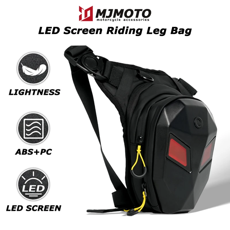 

LED Screen Motorcycle Riding Leg Bag High Capacity Motocross Drop Leg Bag Waterproof Motorbike Leg Bag Moto Biker Knight Leg Bag