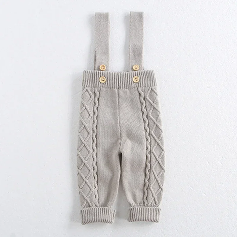 2025 New Autumn 0-3Yrs Children Knitted Clothes Suit Long Sleeved Knitted Pullover+Jumpsuit Newborn Baby Boys Girls Clothing Set