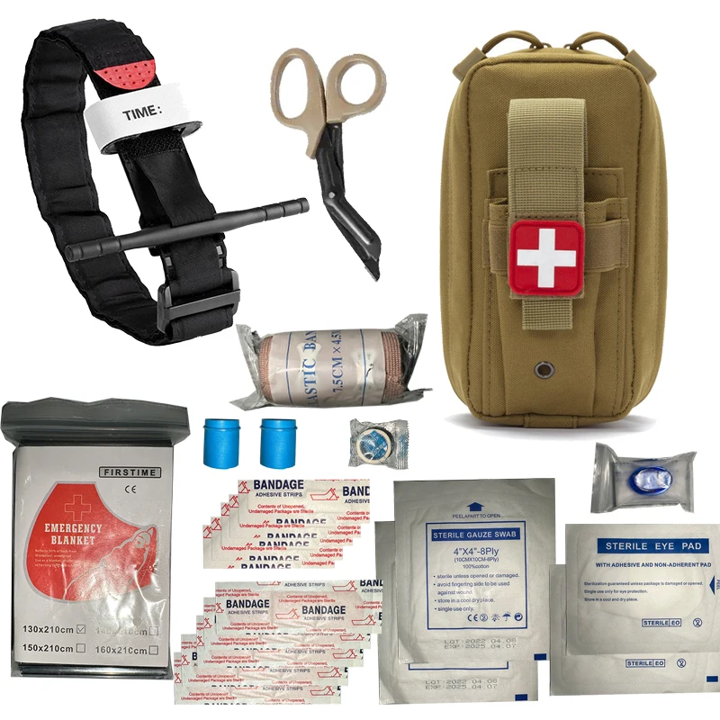 Multifunctional trauma survival kit Emergency medical bag Emergency survival kit Car travel Hiking tourniquet