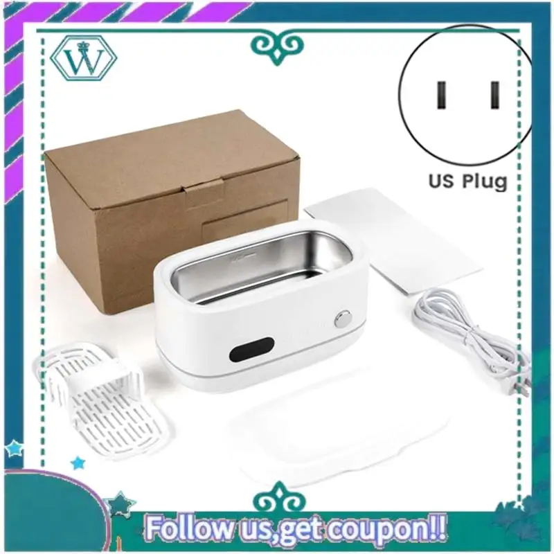 

Ultrasonic Cleaner, 500Ml Jewellery Cleaner 45000Hz, 10 Digital Timer, For Cleaning Jewellery Rings Glasses US Plug Durable