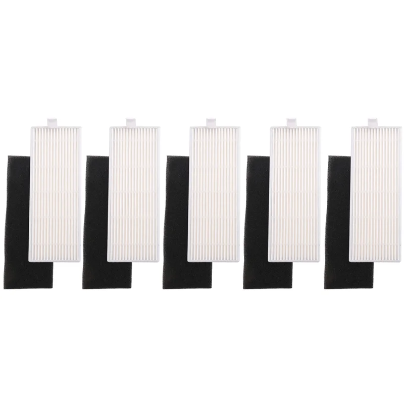 -A90P NEW 5Pcs Sponge + 5Pcs Hepa Filter For Replacement Chuwi Ilife A4 Robot Vacuum Cleaner