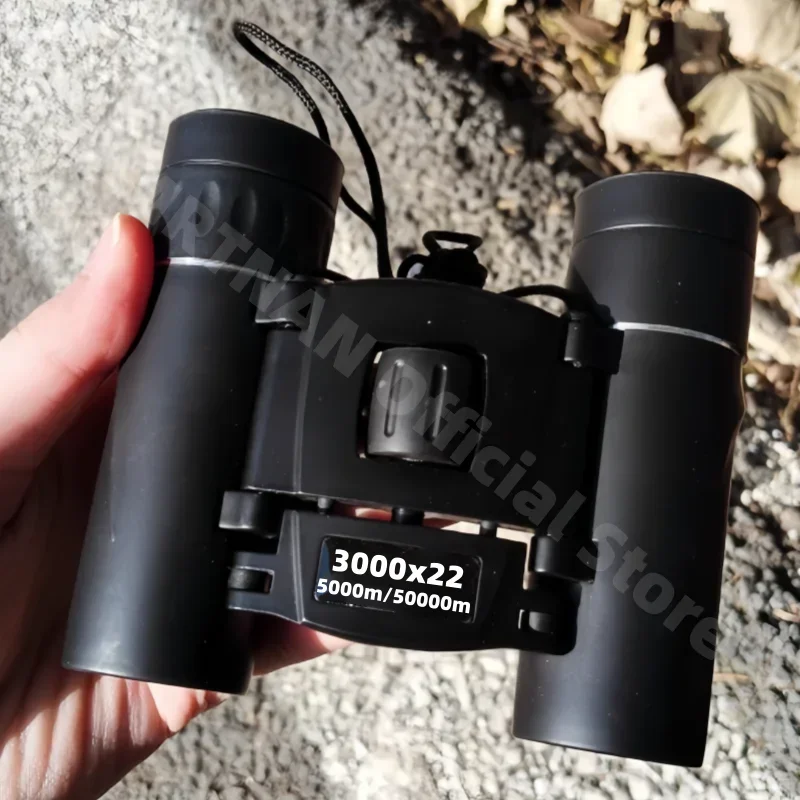 High Power HD 3000x22 Binoculars 50000M Long Range Portable Low Light Level Travel Folding Mini Telescope Optics For Camping