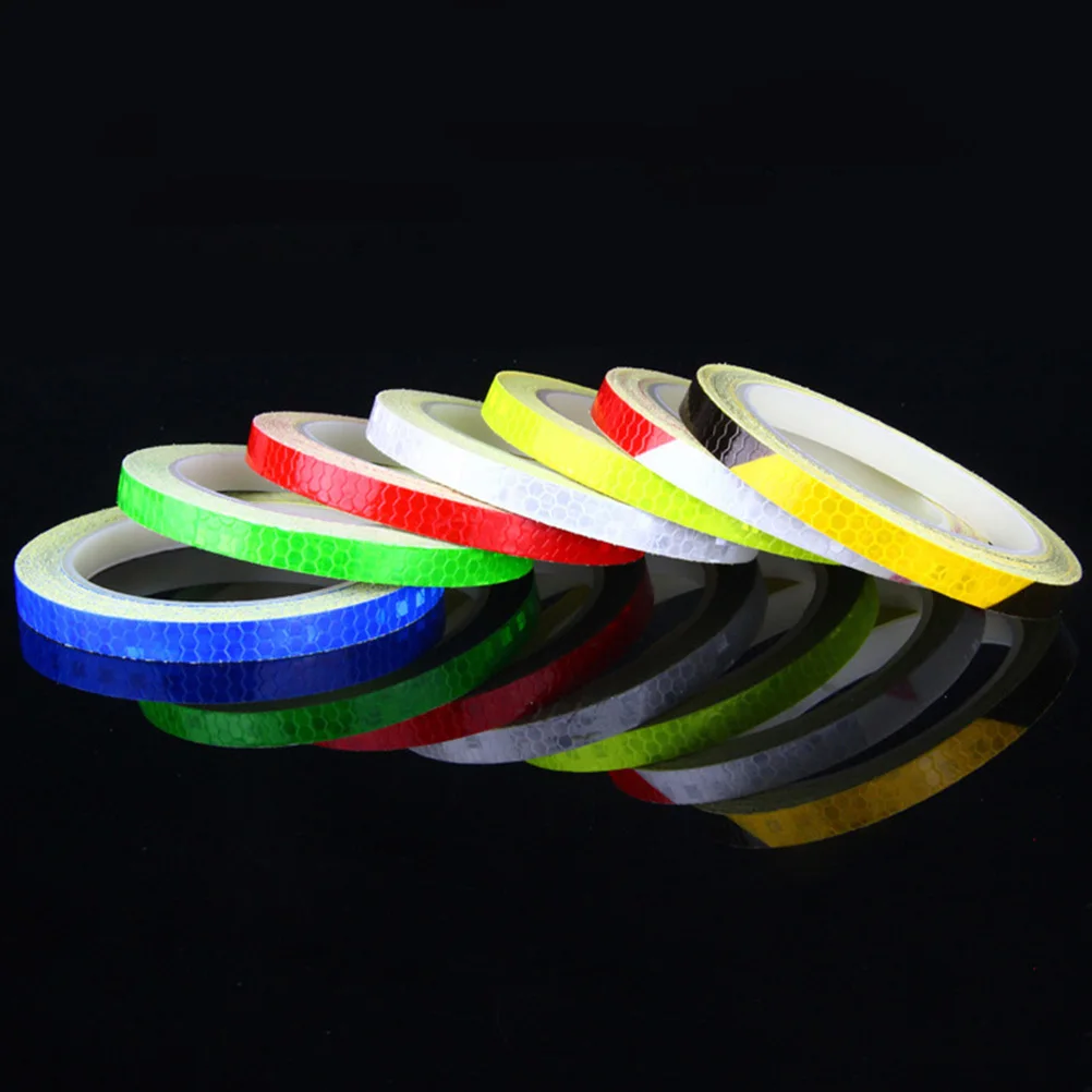 

Bike Wheel Reflective Stickers Black Orange Cool Safety Fluorescent Tape Motorcycle Rim Decoration Cycling Accessories
