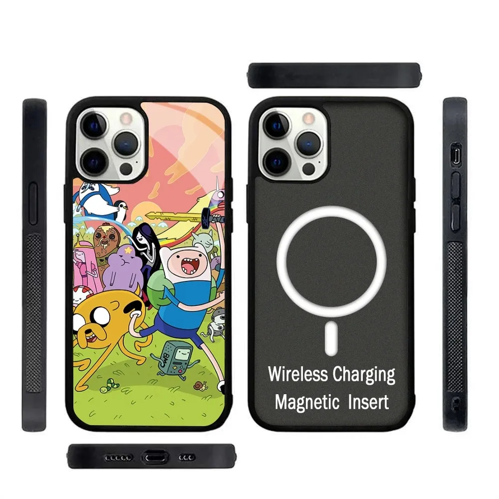 Cartoon A-Adventure T-Time Phone Case For IPhone 15 14 13 Pro Max 11 12 Mini Alex Mirror For Magsafe Wireless Charging Cover