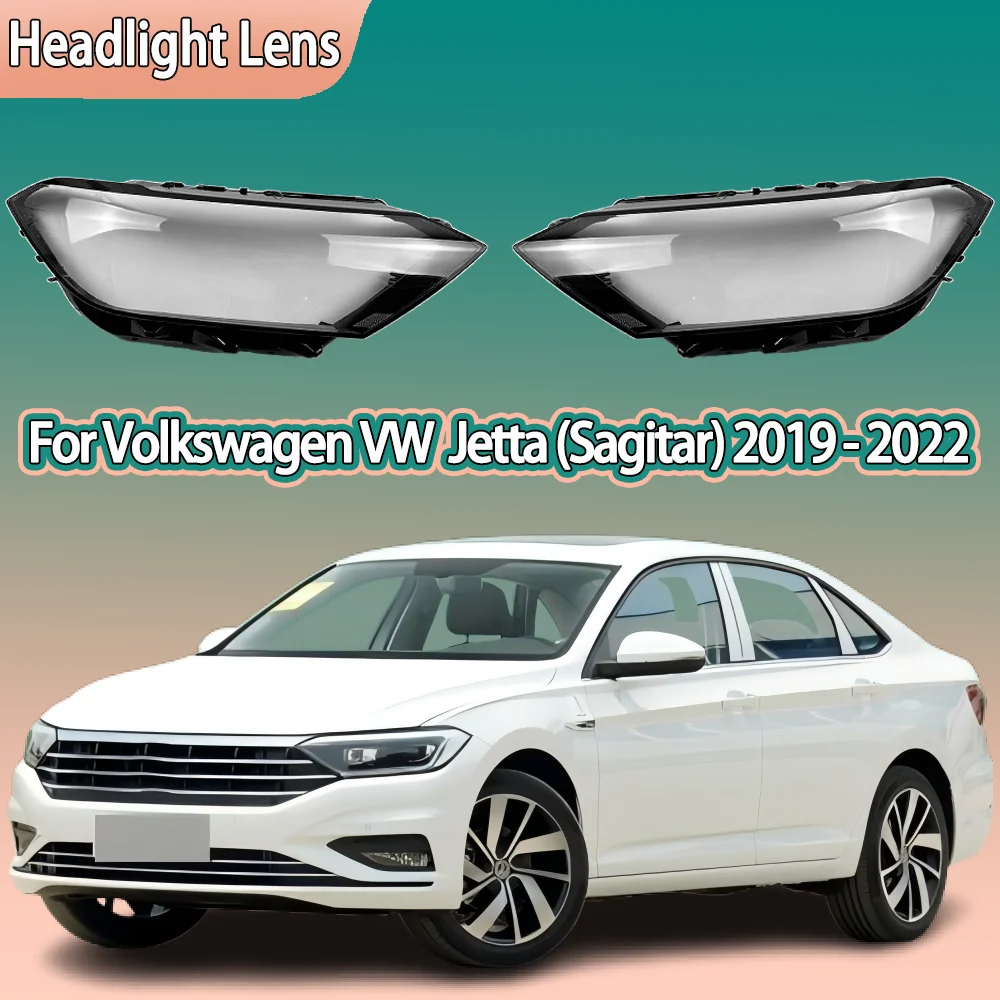 

Car Front Lights Case For Volkswagen VW Jetta Sagitar 2019 2020 2021 2022 Headlight Cover Headlight Lens Glass Car accessories