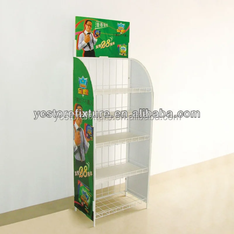 custom.Supermarket Metal Candy and Chocolate Display Shelves Stand