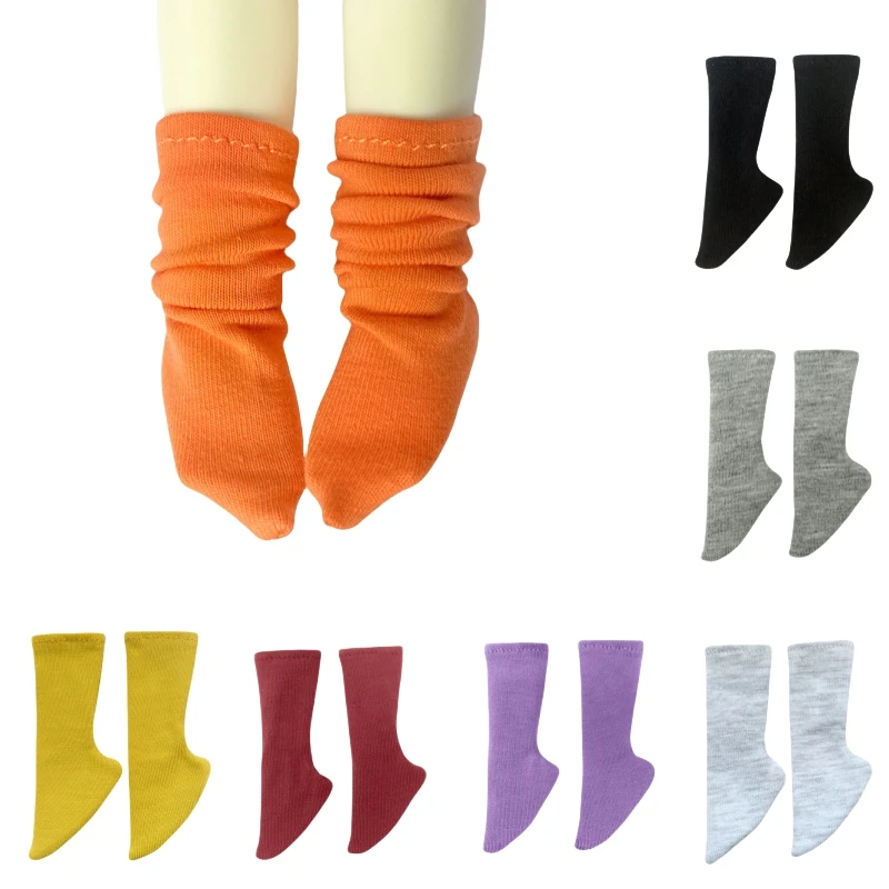 

1 Pair Doll Socks For 1/6 BJD Doll 30CM Dolls Solid Colors Middle Tube Socks Mini Socks Sports Stockings Clothes Accessories