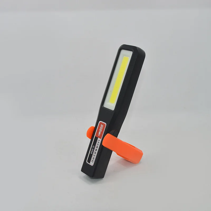 Portable COB LED Work Flashlight USB Charging Magnetic Hook Design Red Warning Light Long Endurance for Car Repair & Camping