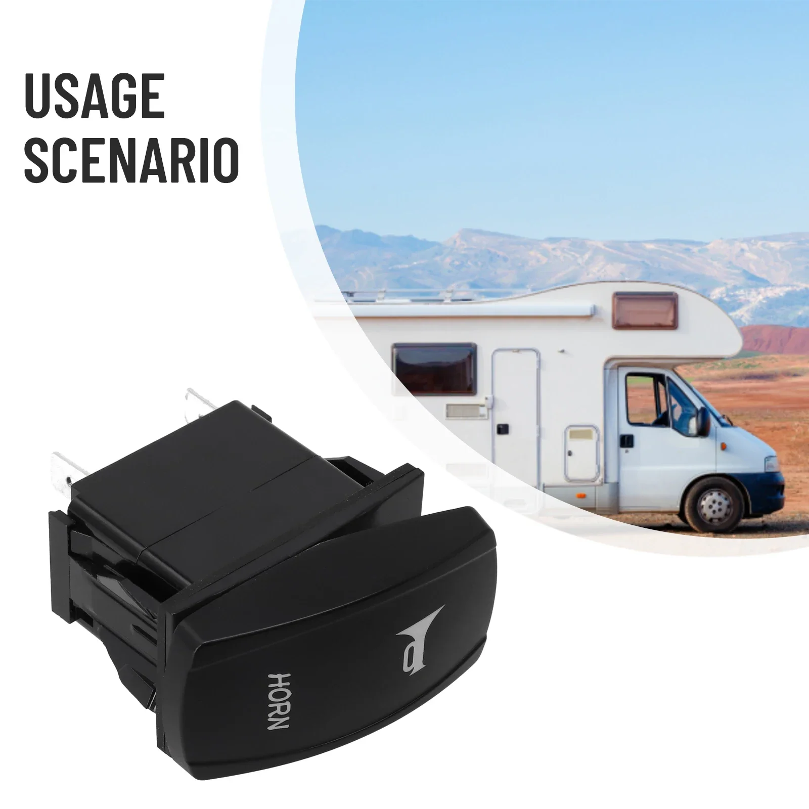 

On Off Switch Rocker Switch 12V/24V ABS Black Speaker Push Button Car Interior Parts For Marine Car Boat RV ATV