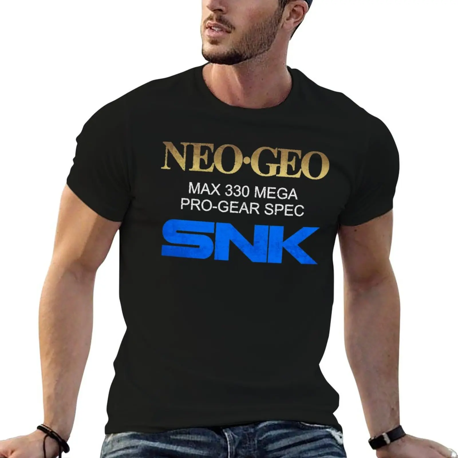 

for pack t-shirt man cotton Geo man Gold T-Shirt Gear black cotton Spec for shirts Retro Pro plain package Neo t