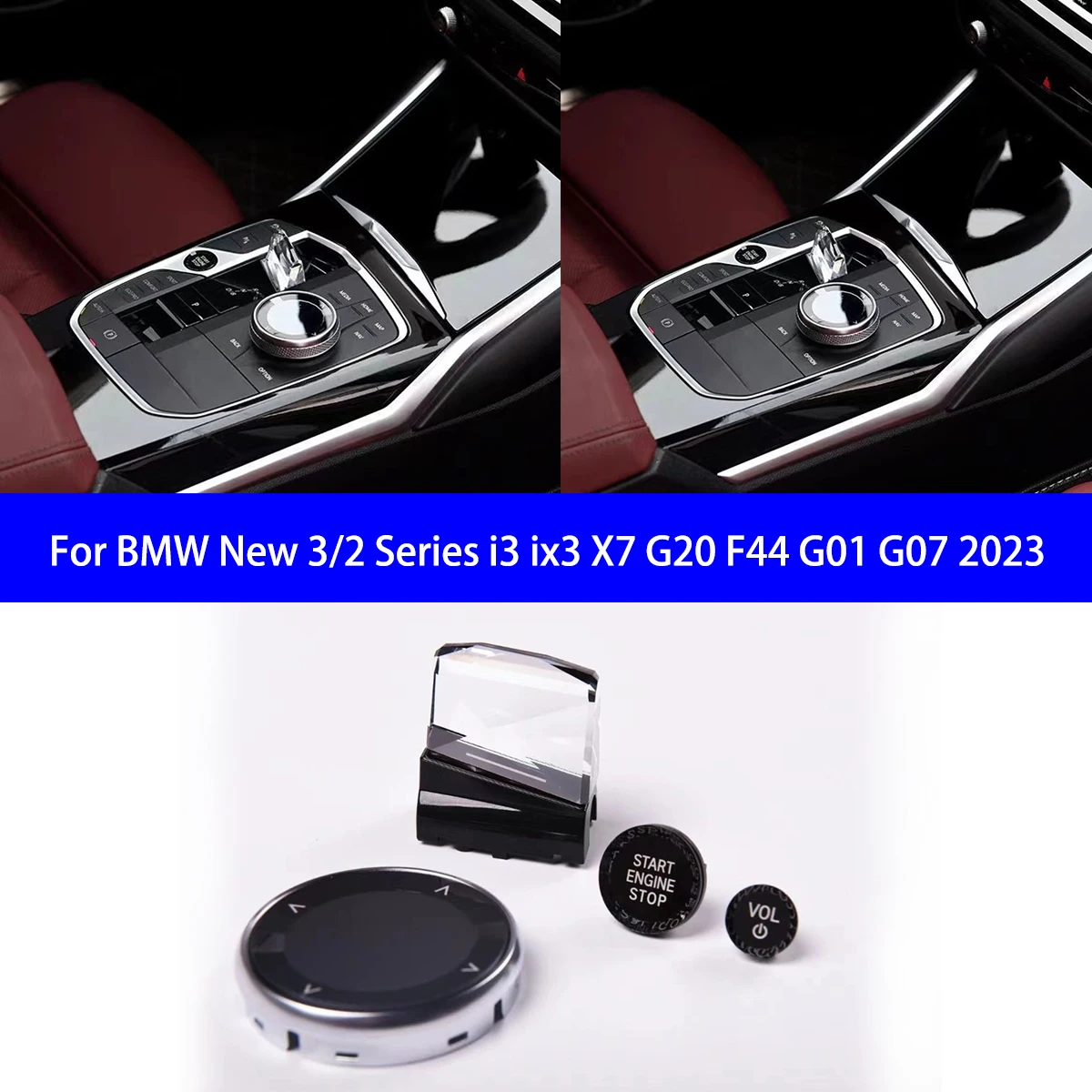 

Подходит для BMW New 3/2 Series 2023, I3 Ix3 X7 G20 F44 G01G07, кристаллическая ручка переключения передач