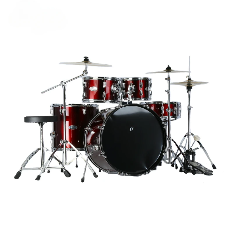 

hot sale stock 5pcs 7 pcs 9 pieces drum kit with 3 cymbals 4 cymbals drum kit price with cymbal set drum set for sale