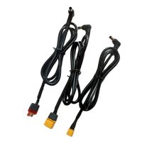 1PCS FPV Goggles Charging Line 1M Power Cable 10A 18AWG Wire DC5.5 2.1 Elbow Head to XT60/XT30/T Plug Male for DJI SKYZONE