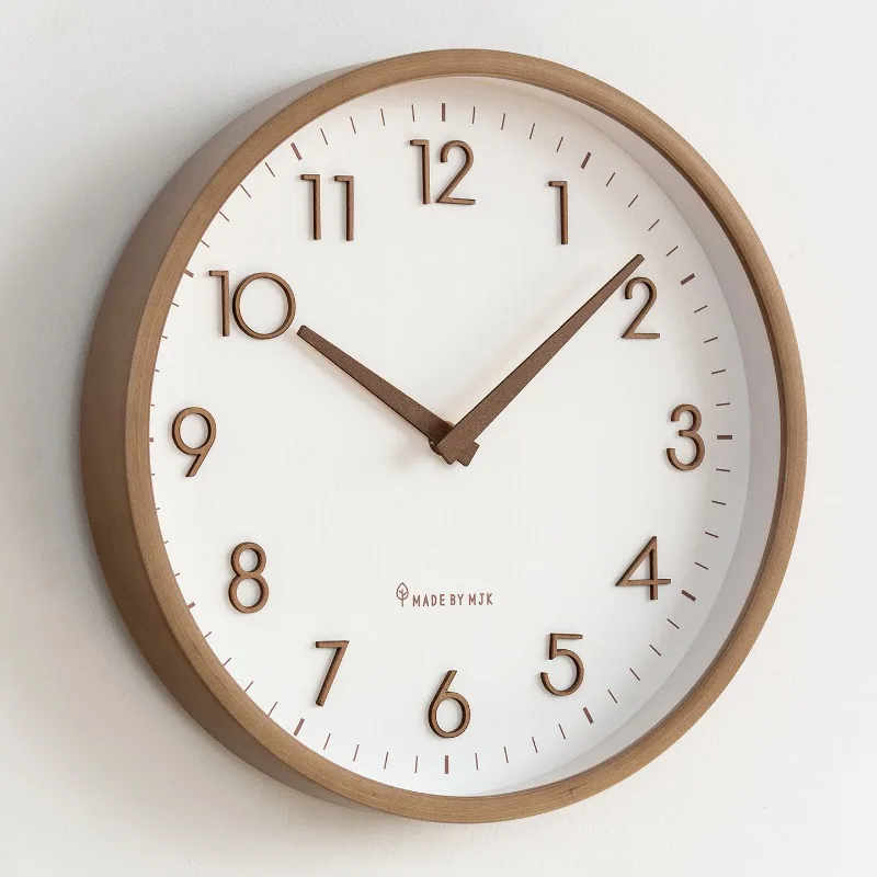 Wooden Quartz Wall Clocks Japanese Timepiece Wall Clock Silent Mechanism Minimalist Timepiece Living Room House Accessories