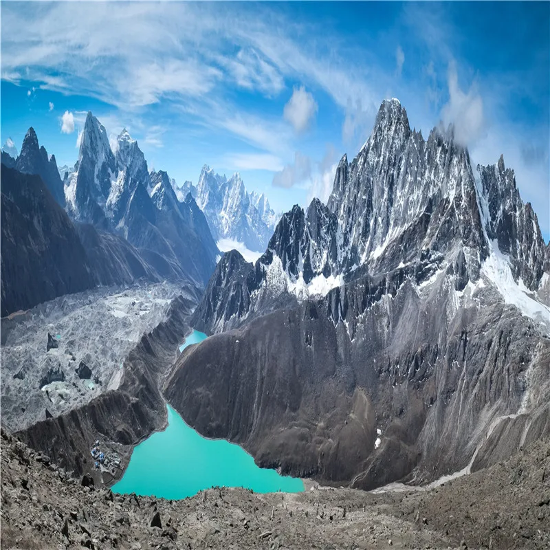 Nitree-telón de fondo para estudio fotográfico, telón de vinilo con paisaje Natural, bosque de pino, nieve, montaña, accesorios de fotografía