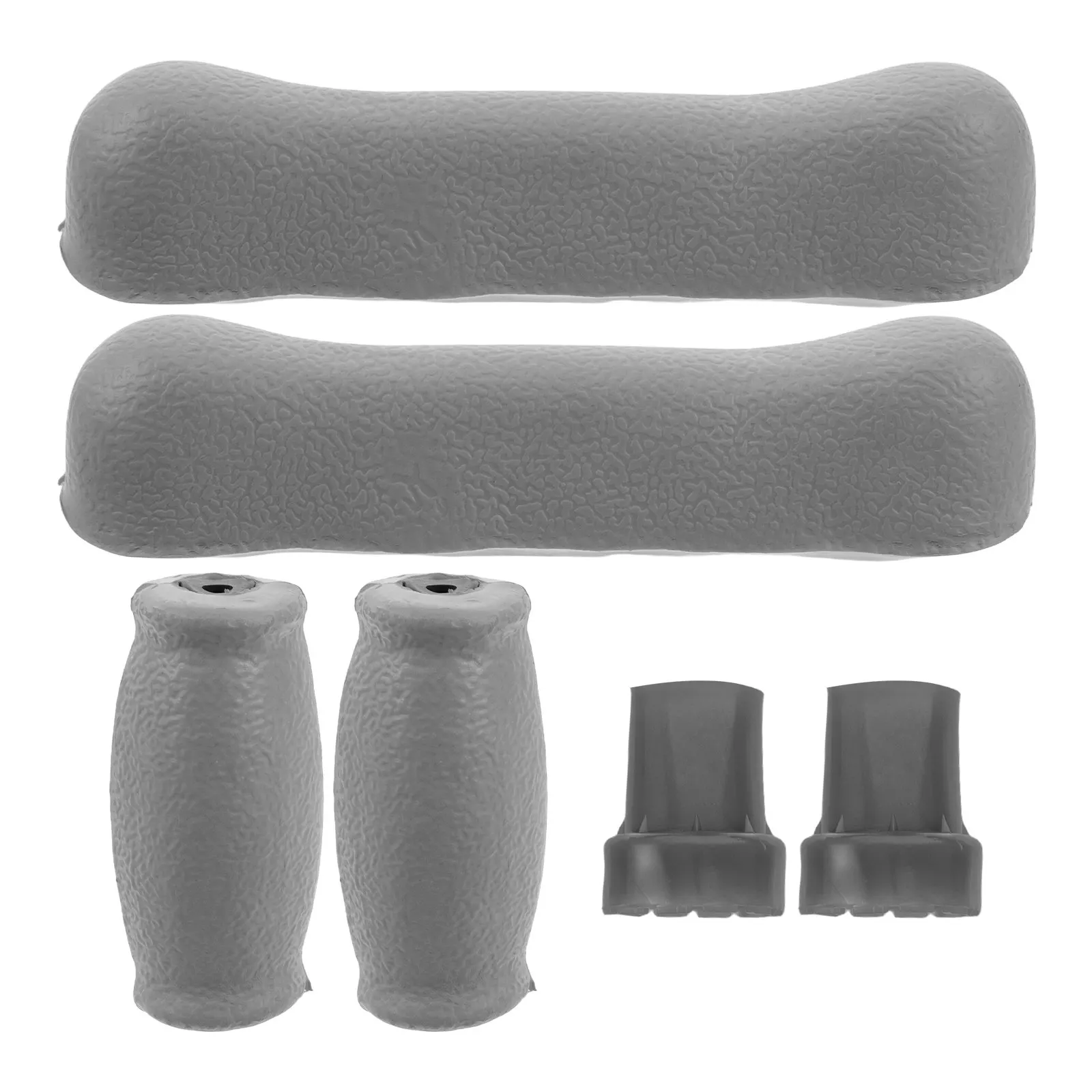 6Pcs Heavy-Duty Non-Slip Crutch Tips Plastic Rubber for Underarm Forearm Crutches Hiking Trails Uneven Surfaces Stability Safety