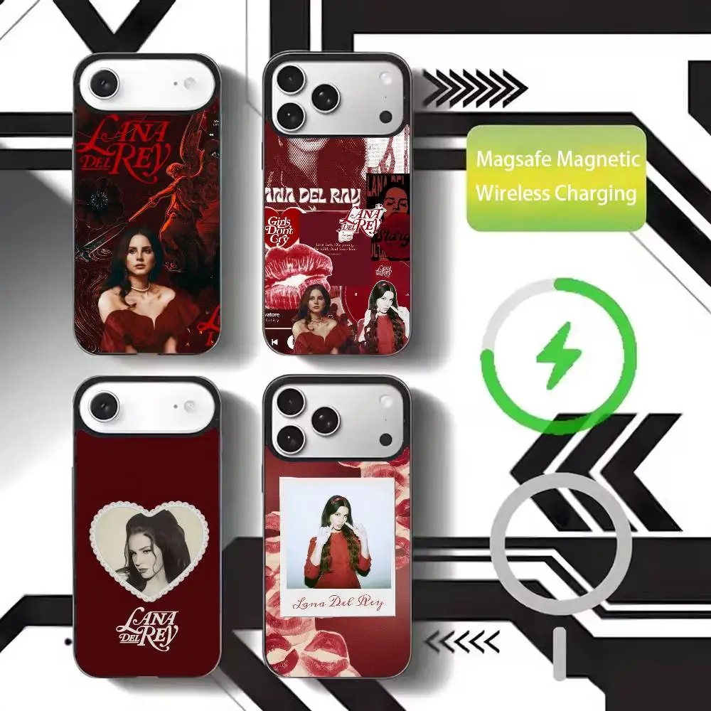 

L-Lana D-Del Rey Phone Case For iPhone17,16,15,14,13,12,11 Plus,Pro Max Magnetic For Magsafe Wireless Charging