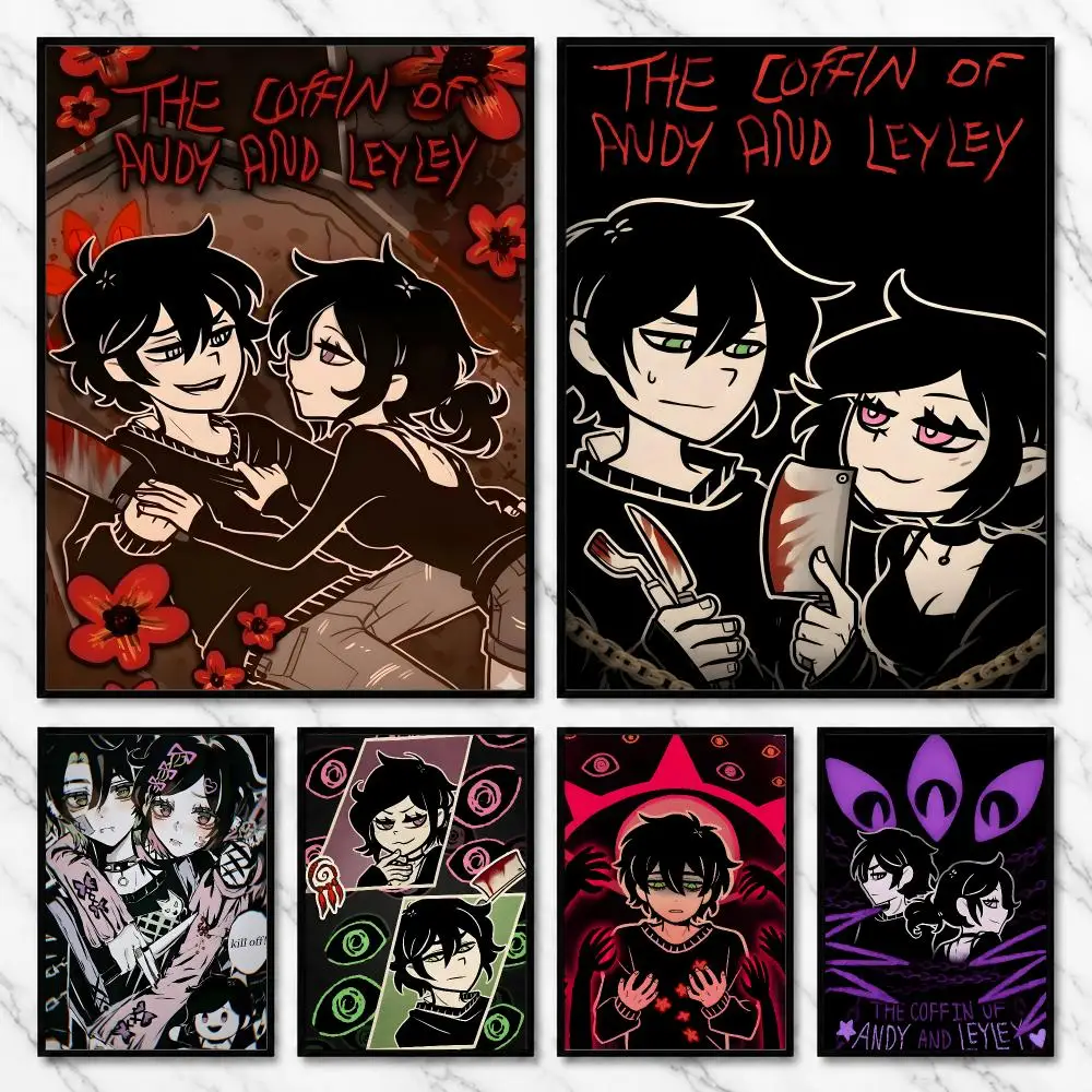 The Coffin of Andy and Leyley Indie Horror Kin RPG Poster Self-Adhesive Unframed Fashion Wall Prints for Office & Home Decor