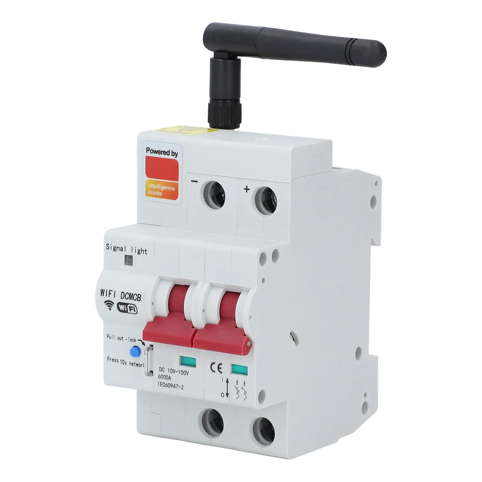 

Professional Smart DC Circuit Breaker 2P APP Control Voice Control WiFi Circuit Breaker with Safety Lock DC10‑100V