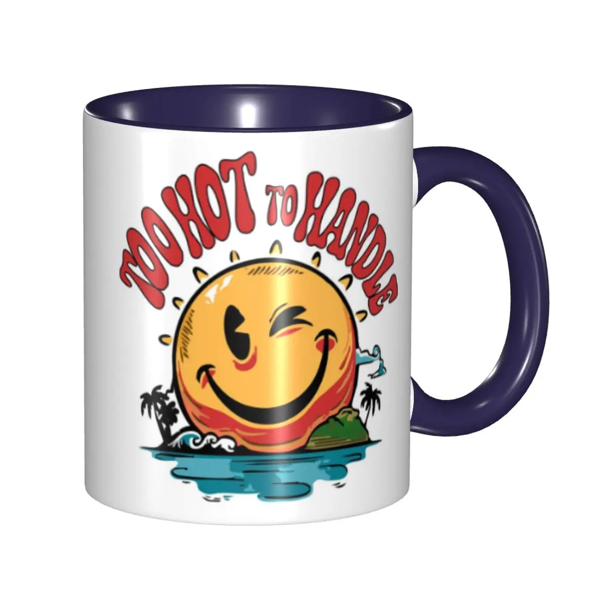 

Too Hot Groovy Sun Mug Забавные керамические кофейные чашки Чайные кружки Молочная чашка Посуда для напитков Подарок для женщины и мужчины