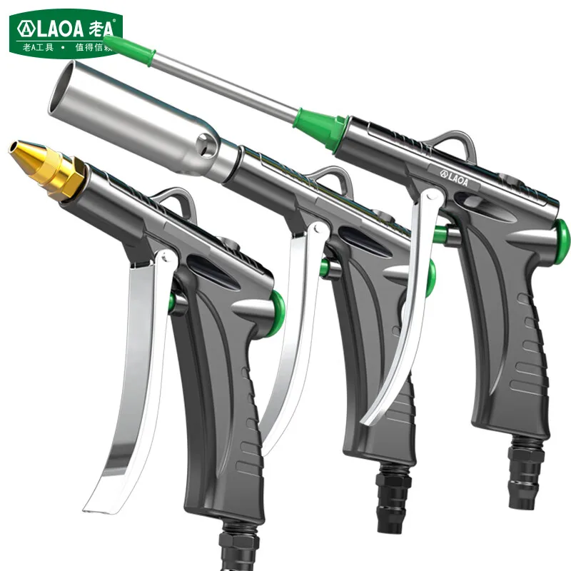 Aluminum Alloy Pneumatic Blow Gun High Pressure Dust Blower Nozzle Cleaning Tool for Compressor Portable Cleaning Supplies