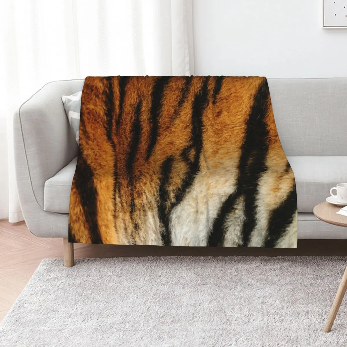 

New Tiger skin | Black Orange Tiger Textured | black wave fur Throw Blanket Beautifuls Soft Moving Blankets