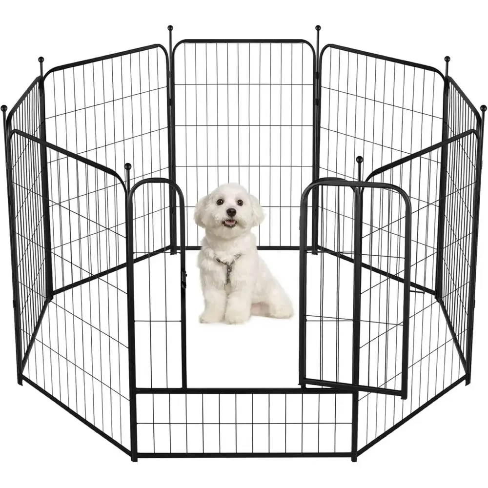 

Портативный 8-панельный вольер для собак (32 секции) для маленьких и средних пород, подходит для использования в помещении, на улице, в походах и саду