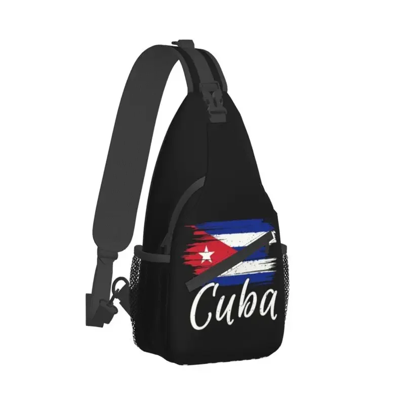 Cuba Cuban Havana Flag Sling Crossbody Backpack Men Custom Cuban Patriotic Chest Shoulder Bag for Traveling Daypack