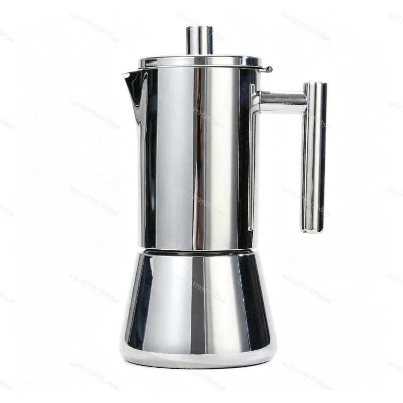 induction cooker heating espresso machine   Italian style, stainless steel mocha pot, household 304 coffee pot