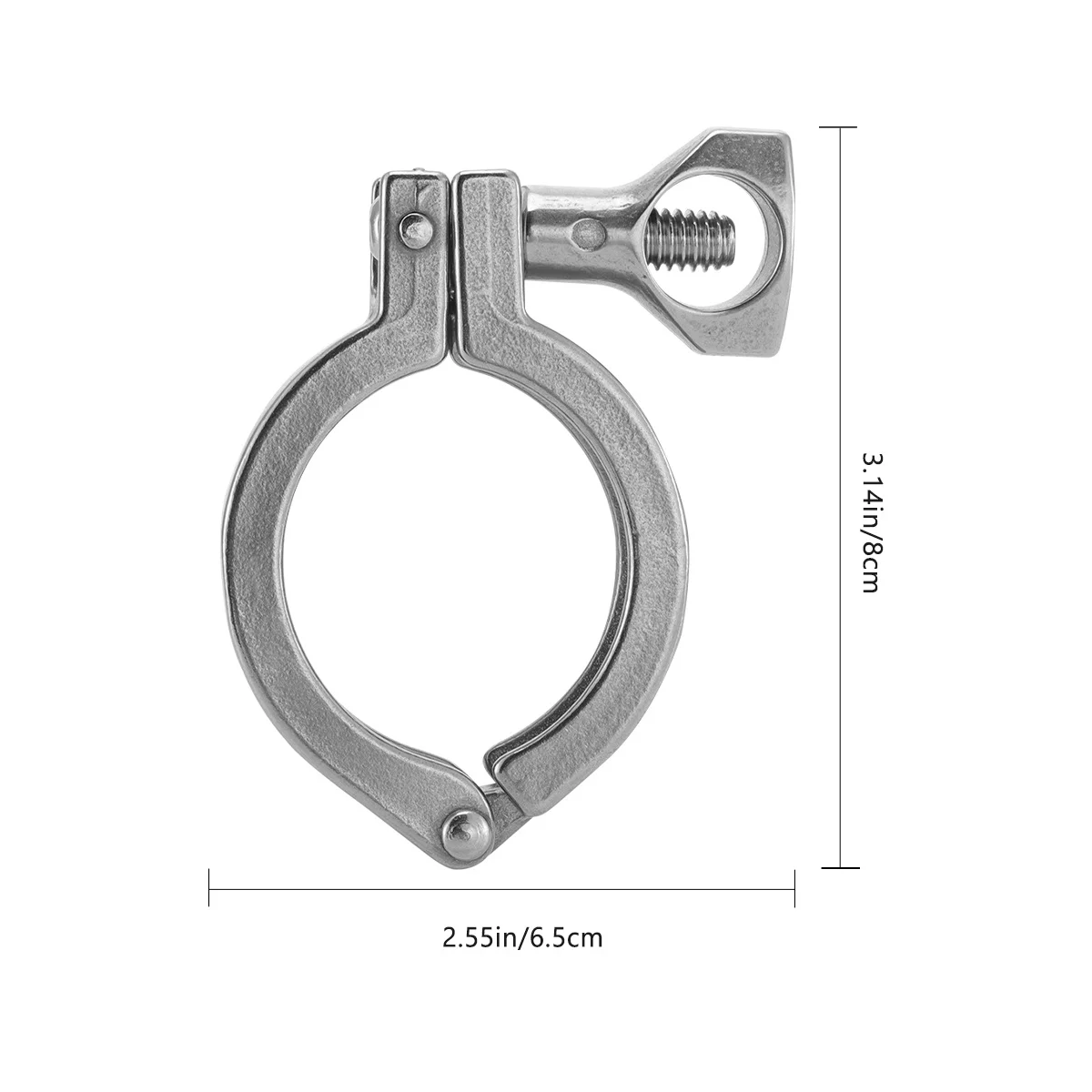 1 مجموعة الفولاذ المقاوم للصدأ 304 دبوس واحد الثقيلة المشبك الصحية المناسب سيليكون طوقا لخراطيم صمامات البيرة #6