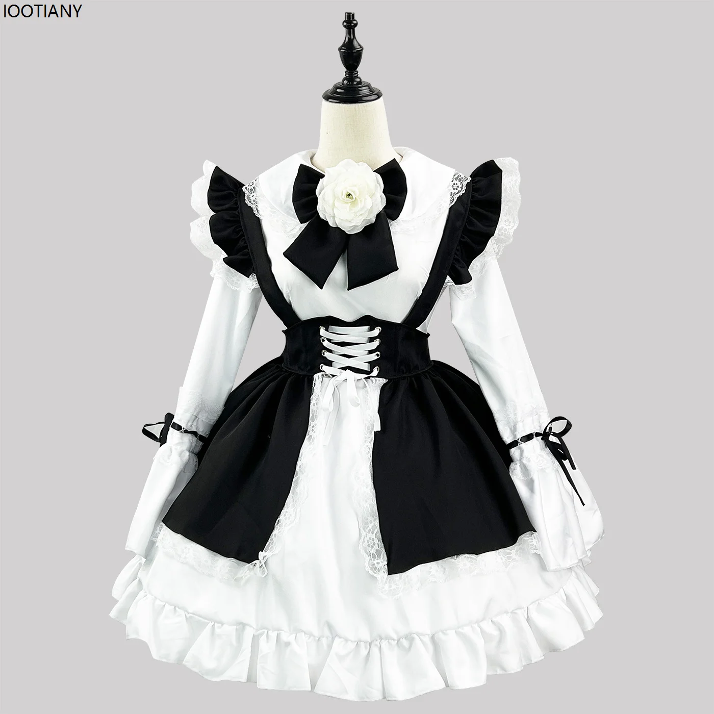 

Japanese Cute Two Yuan Maid Dress Soft Sister Lolita Dress Women's Big Boss Restaurant Maid Uniform Set Gothic Lolita