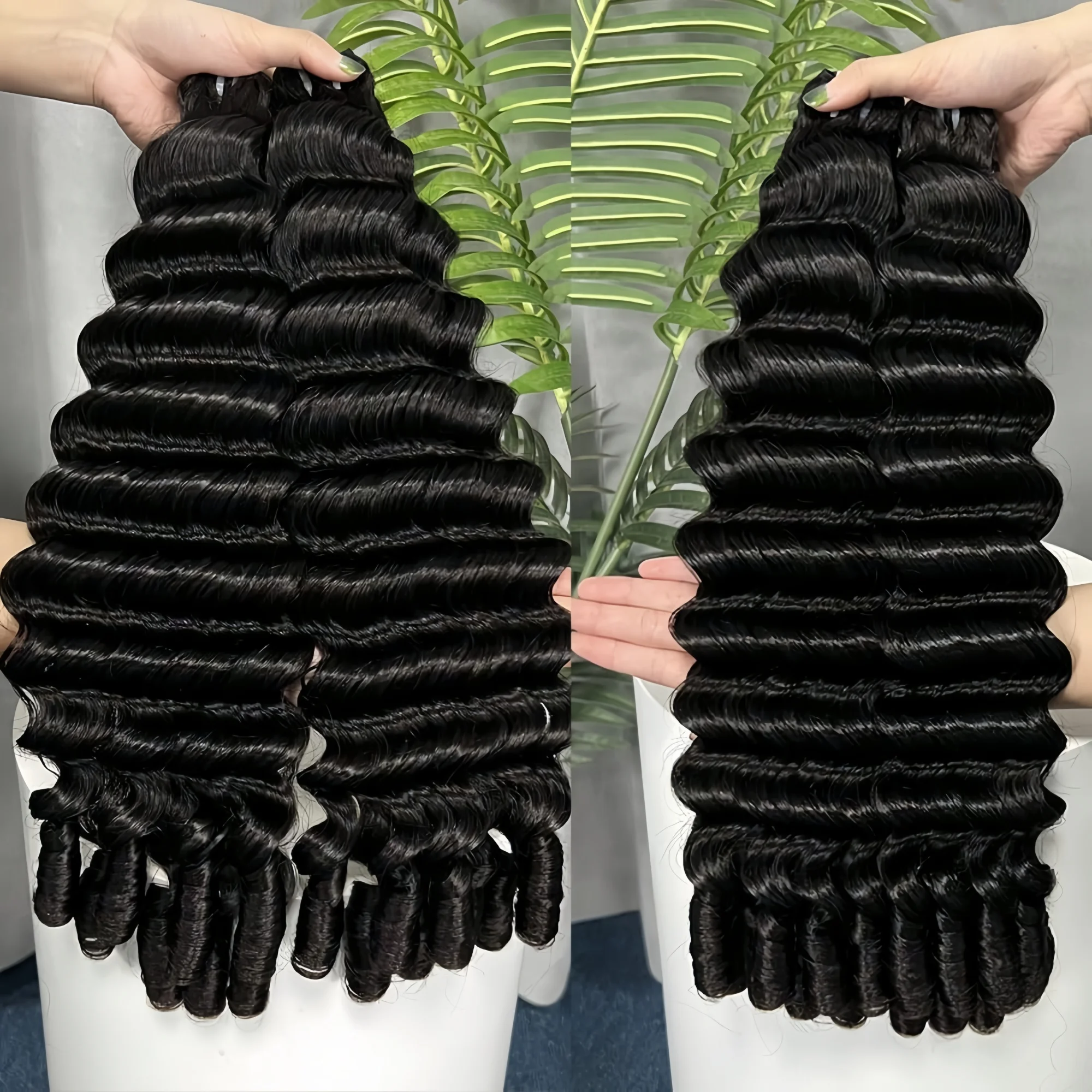 

40 Inch Burmese Curly Hair Bundles 12A Burmese Loose Deep Wave Virgin Human Hair Bundles Unprocessed Weaving Hair Extensions