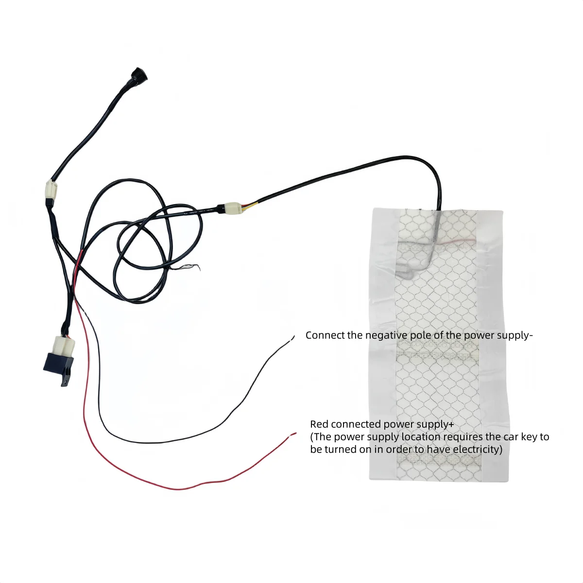 Universal 12V Motorcycle Carbon Fiber Waterproof Seat Heating Pad Heater Round Switch High and Low  ATV UTV E-BIKE