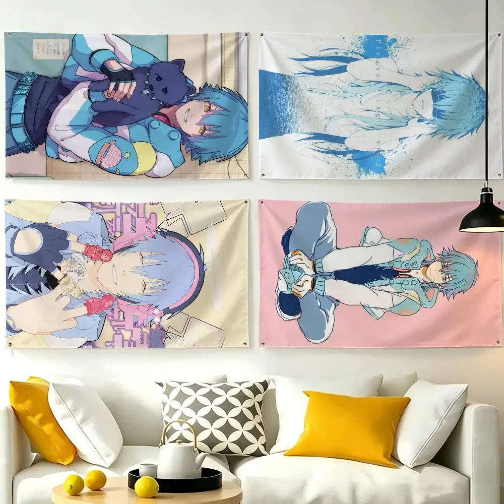 Aoba Seragaki D-DRAMAtical Murder  Flags Wall Hanging Tapestry Outdoor Garage Room Decorative flag Background Blanket
