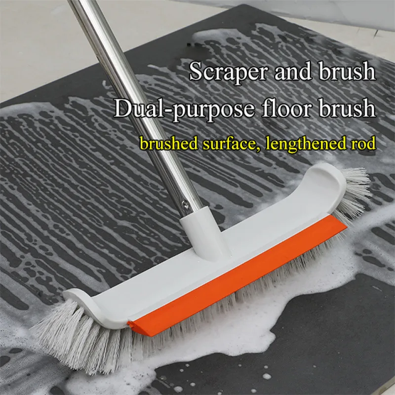 Extendable 1.3m Crevice Cleaning Brush Bathroom Kitchen Floor Scrub Brushes Long Handle Stiff Broom Mop for Washing Windows