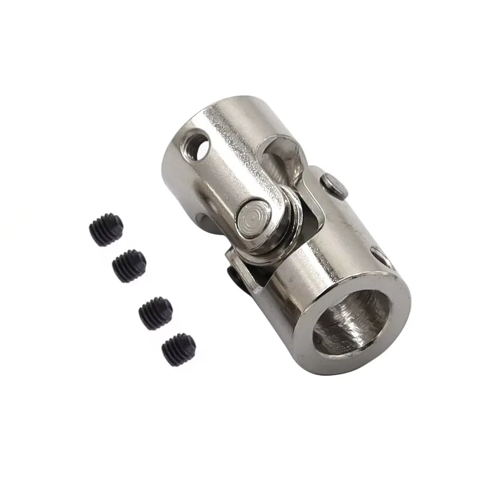 Connecteur de moteur universel argenté, joint de cardan en métal, joint de couplage multiple, cardan pour bateau de voiture RC, 2.3mm, 3mm, 4mm, 5mm, 6mm, 8mm, 10mm, 12mm