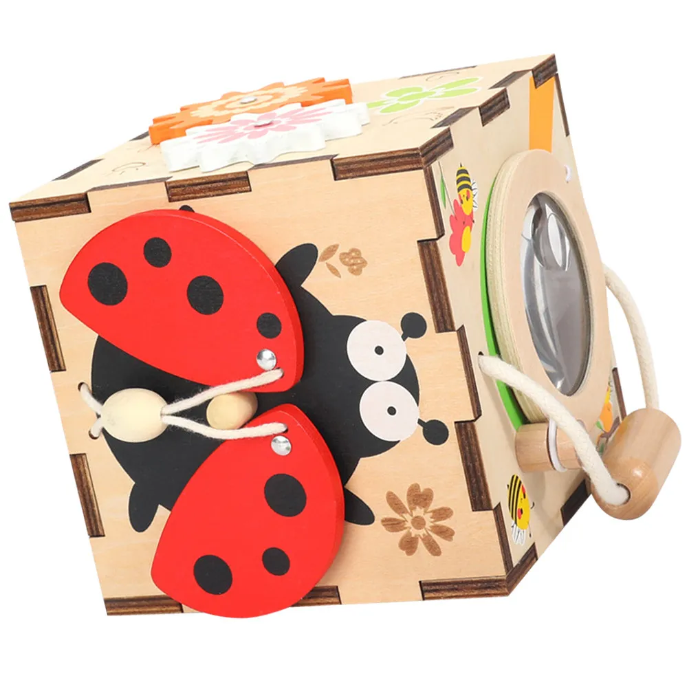 

1Set Multi-Functional Intelligence Box Colorful Sensory Plaything Six-in-One Early Education Shape Recognition Matching Puzzle